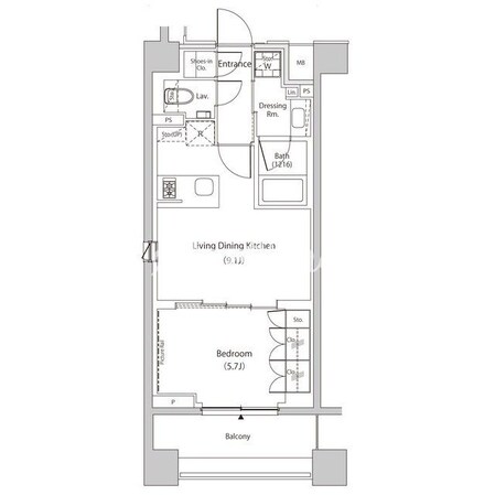 ザ・パークハビオ目黒プレイスの物件間取画像
